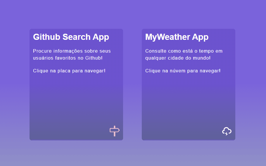 Thumbnail do projeto Weather e github api's